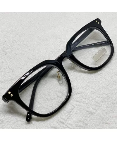 Retro Nerd Geek Oversized Eye Glasses Horn Rim Framed Clear Lens Spectacles - Black 53731 - CB18YK4IH35 $18.69 Oversized