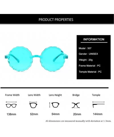 Rimless Sunglasses Transparent Eyewear - B - CR1906QG80E $9.75 Rimless