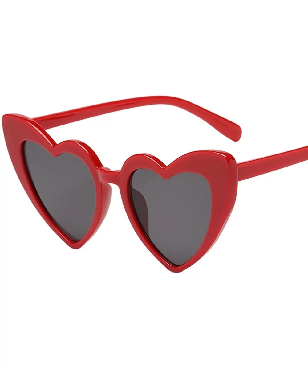 Love Heart Shaped Sunglasses for Women Retro Vintage Cat Eye Glasses UV400 - D - C11908OSNRX $12.58 Square