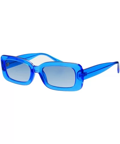 Noa Rectangular Mens Womens Designer Fashion Sunglasses - Blue - CE18Y42WNOI $63.63 Rectangular