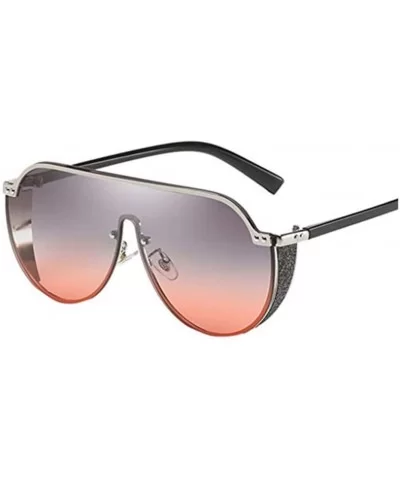 Oversize Sunglasses for Women - Vintage Retro Siamese Lens Glasses Metal Frame UV Protection Shades Best Gift - E - CF1973D20...