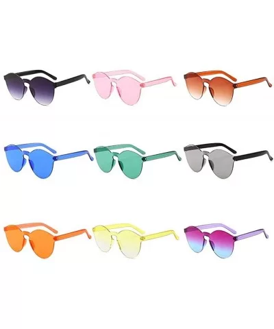 Unisex Fashion Candy Colors Round Outdoor Sunglasses Sunglasses - CF199S5U954 $29.10 Round