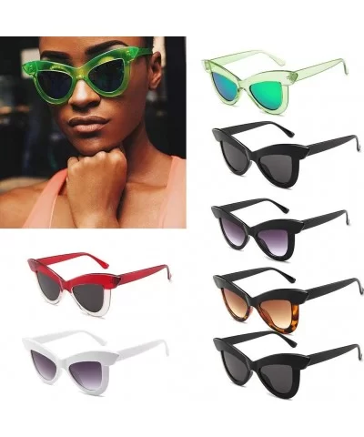 UV Protection Sunglasses for Women Men Full rim frame Cat-Eye Shaped Acrylic Lens and Frame Sunglass - A - C21902W82US $12.96...