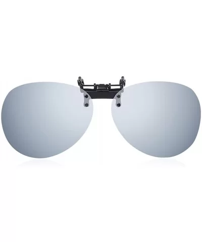 Men and Women Fashion Polarized Clips on Sunglasses for Cycling Fishing - 30a Silver - CM12DRCIB8R $63.70 Aviator