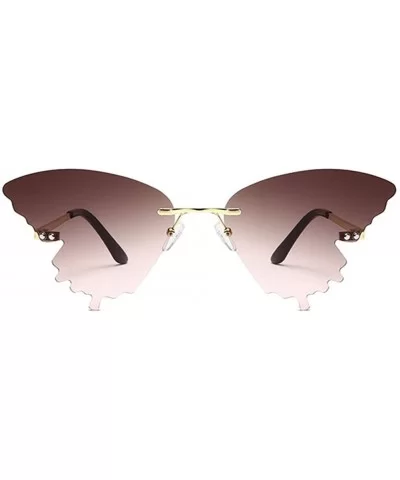 Butterfly Sunglasses for Women/Men Oversized Rimless Eyewear Luxury Trending Cat Eye Sun Glasses Streetwear UV400 - CH198HG78...