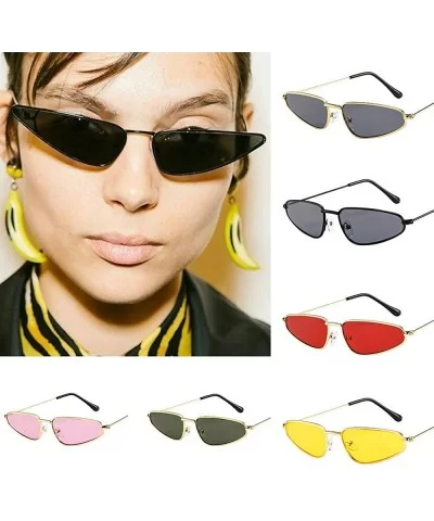 Fashion Women Ladies Small Frame Sunglasses Vintage Retro Cat Eye Sun Glasses Radiation Protection - Pink - CS18SX6TIL5 $8.89...
