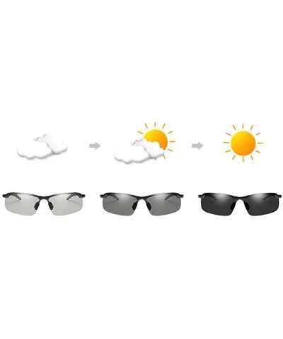 Photochromic Sunglasses Polarized Discoloration sunglasses - C718QWY4506 $16.86 Rimless