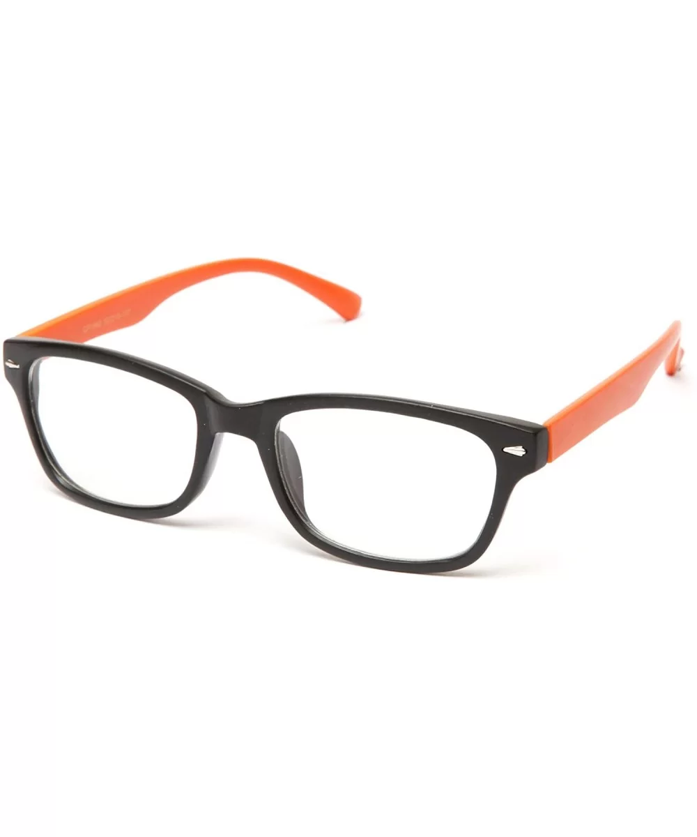 Newbee Fashion-Unisex Casual Fashion Squared Celebrity Clear Lens Glasses - Orange - CU11QNJ9I07 $12.97 Square