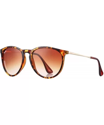 Classic Round Polarized Sunglasses for Women Vintage Brand Designer Style - CD18WHGD6UW $28.64 Cat Eye