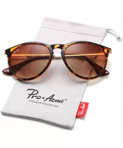 Classic Round Polarized Sunglasses for Women Vintage Brand Designer Style - CD18WHGD6UW $28.64 Cat Eye