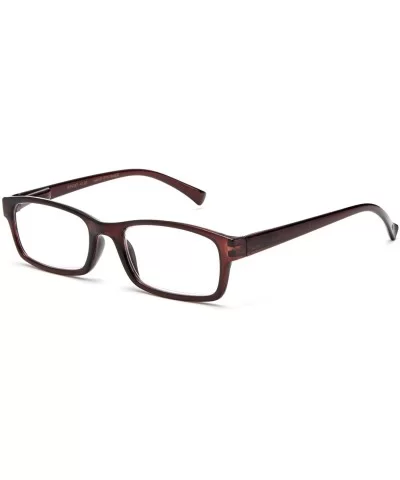 Newbee Fashion Squared Reading Glasses - Brown - CM11PTMXADJ $11.05 Square