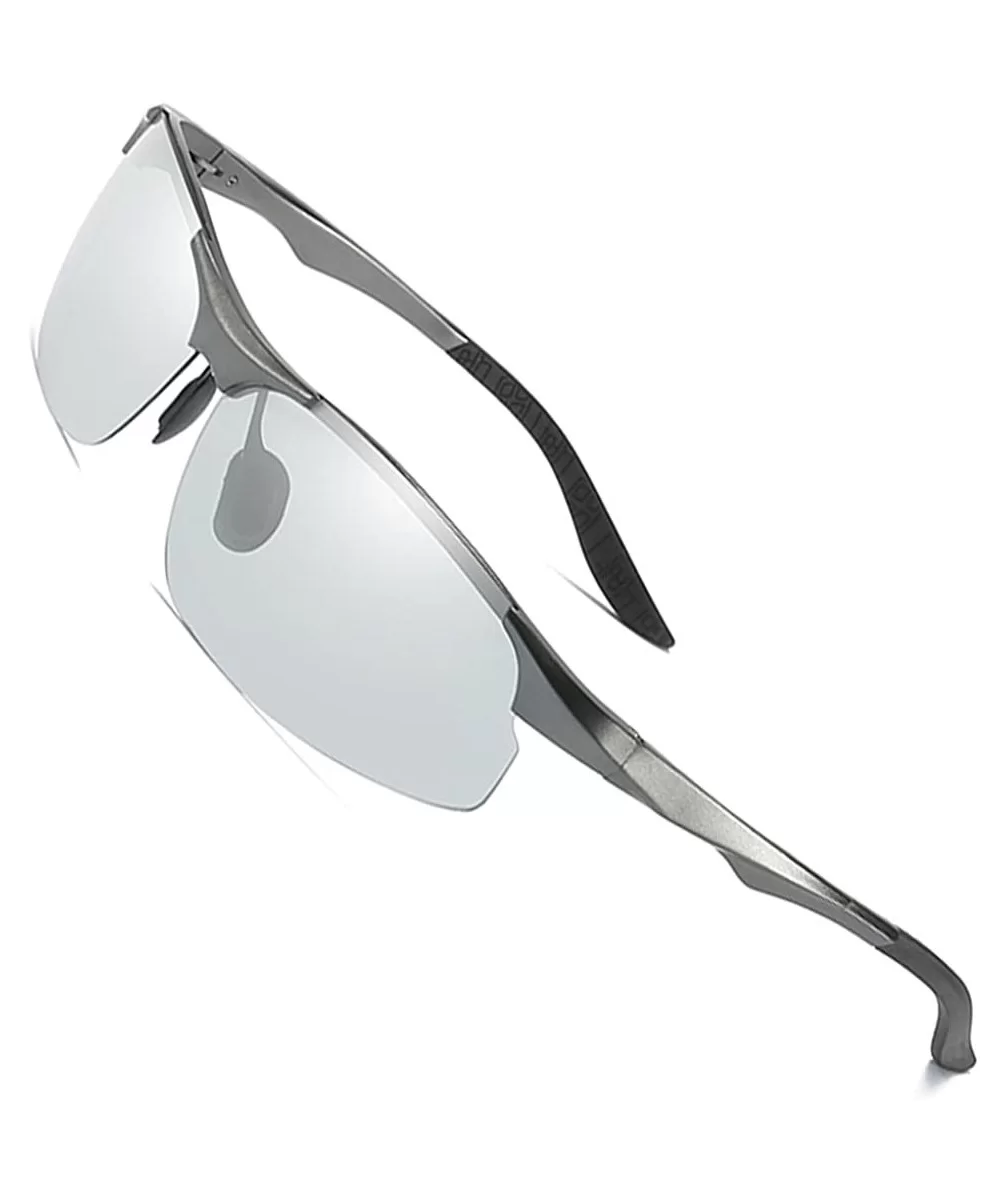 Photochromic Polarized Sunglasses Drivers - Grey - CO18D93Z9LX $30.15 Sport