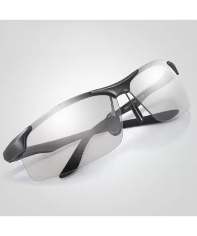 Photochromic Polarized Sunglasses Drivers - Grey - CO18D93Z9LX $30.15 Sport