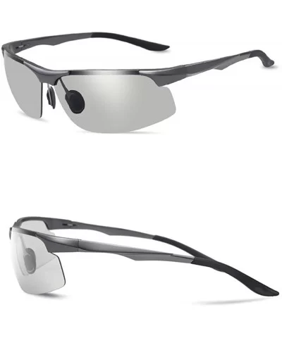 Photochromic Polarized Sunglasses Drivers - Grey - CO18D93Z9LX $30.15 Sport