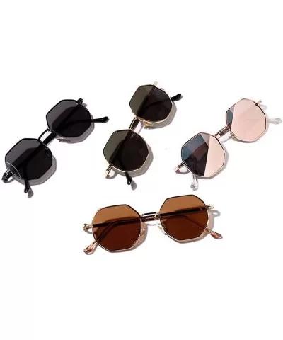 New Polygon Small Sunglasses Women Retro Round Metal Sun Glasses Men Brand Designer N Eyeglasses UV400 - 8 - C11985L6S52 $45....