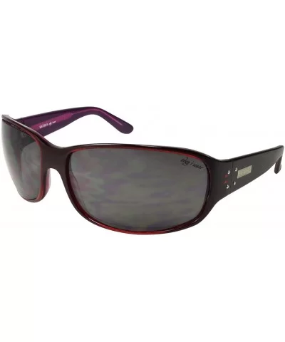 Women's Handmade Italian Acetate Optical Rectangular Sunglasses HM4739 - Black/Red/Purple - C111L1NTSB9 $45.91 Rectangular