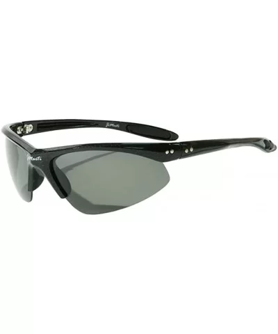 JMP8 Polarized Sunglasses for Golf - Fishing - Cycling. - Black & Smoke - CG111SOKF63 $41.92 Wrap