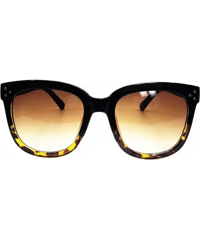 1780 Premium Oversize XXL Women Men Mirror Havana Tilda Shadow Style Fashion Sunglasses - Black/ Brown - C118EXL6SQN $20.68 O...