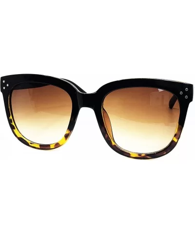 1780 Premium Oversize XXL Women Men Mirror Havana Tilda Shadow Style Fashion Sunglasses - Black/ Brown - C118EXL6SQN $20.68 O...