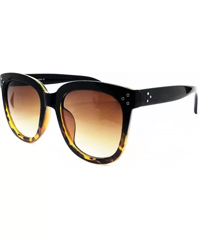 1780 Premium Oversize XXL Women Men Mirror Havana Tilda Shadow Style Fashion Sunglasses - Black/ Brown - C118EXL6SQN $20.68 O...