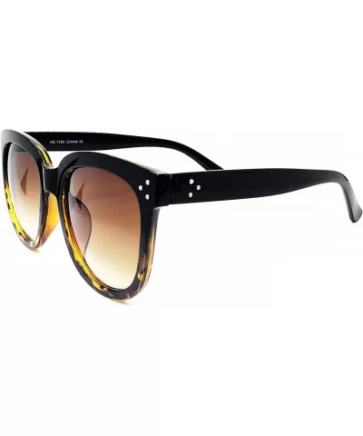 1780 Premium Oversize XXL Women Men Mirror Havana Tilda Shadow Style Fashion Sunglasses - Black/ Brown - C118EXL6SQN $20.68 O...