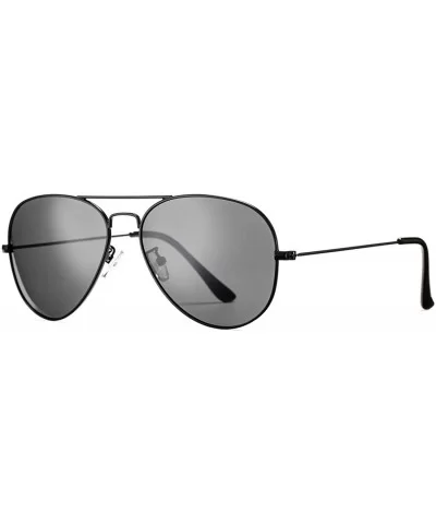 Classic Polarized Aviator Sunglasses for Men Women Mirrored UV400 Protection Lens Metal Frame - CI18SN2HWW3 $24.41 Sport