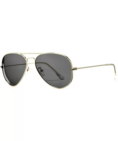 Classic Polarized Aviator Sunglasses for Men Women Mirrored UV400 Protection Lens Metal Frame - CI18SN2HWW3 $24.41 Sport