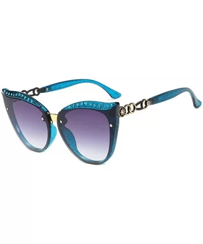 Fashion elegant sunglasses- diamond sunglasses- cat eyes fashion sunglasses - B - C718RNU4553 $71.04 Aviator