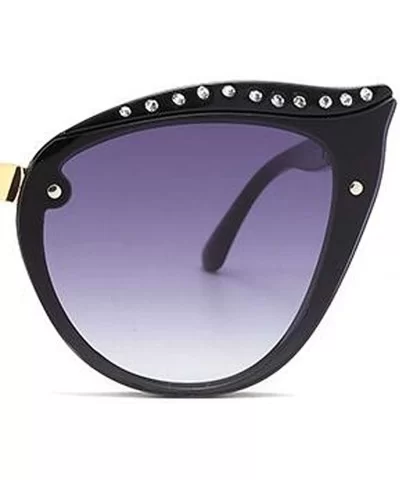 Fashion elegant sunglasses- diamond sunglasses- cat eyes fashion sunglasses - B - C718RNU4553 $71.04 Aviator