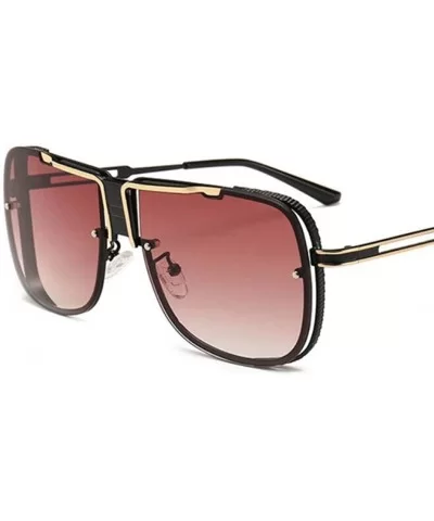 Premium Military Style Classic Aviator Sunglasses - Polarized - 100% UV protection - Gold Red Tea - CT18TWEEU2K $38.62 Aviator