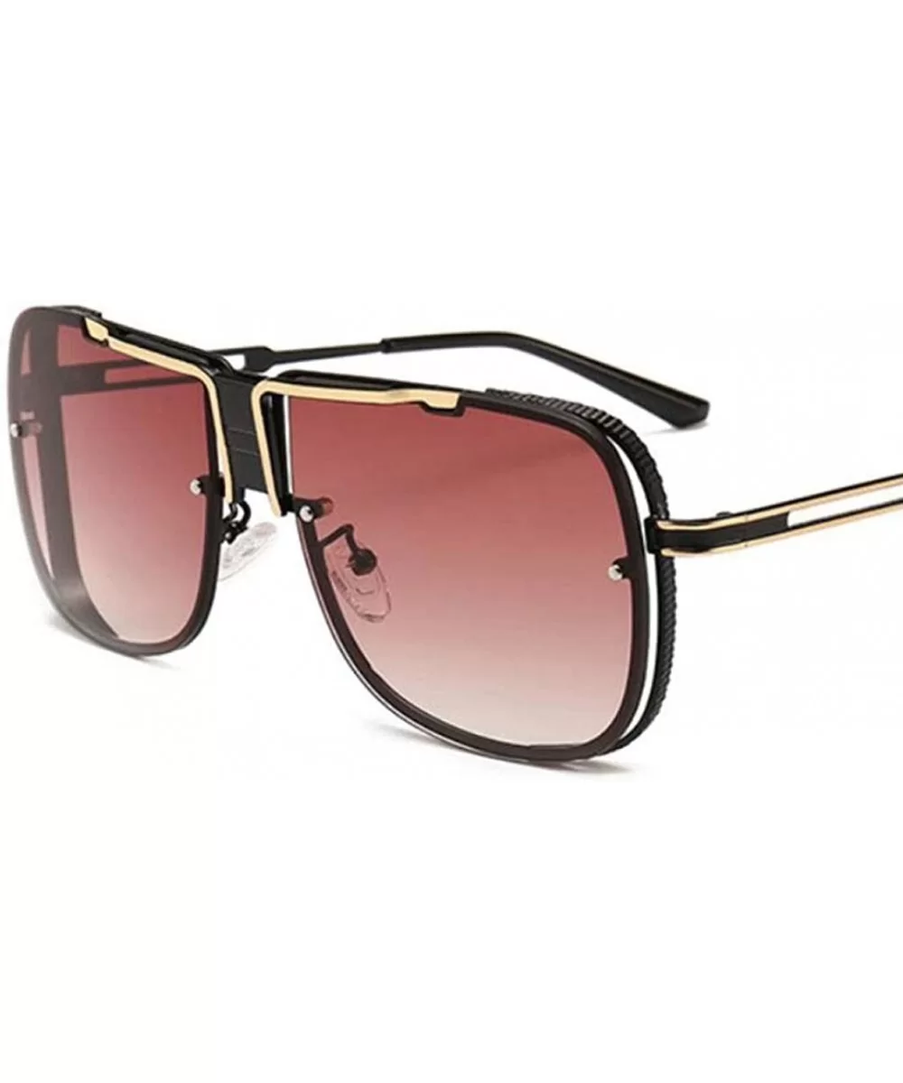 Premium Military Style Classic Aviator Sunglasses - Polarized - 100% UV protection - Gold Red Tea - CT18TWEEU2K $38.62 Aviator