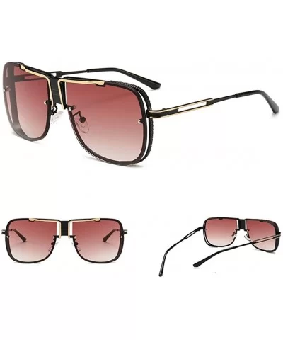 Premium Military Style Classic Aviator Sunglasses - Polarized - 100% UV protection - Gold Red Tea - CT18TWEEU2K $38.62 Aviator