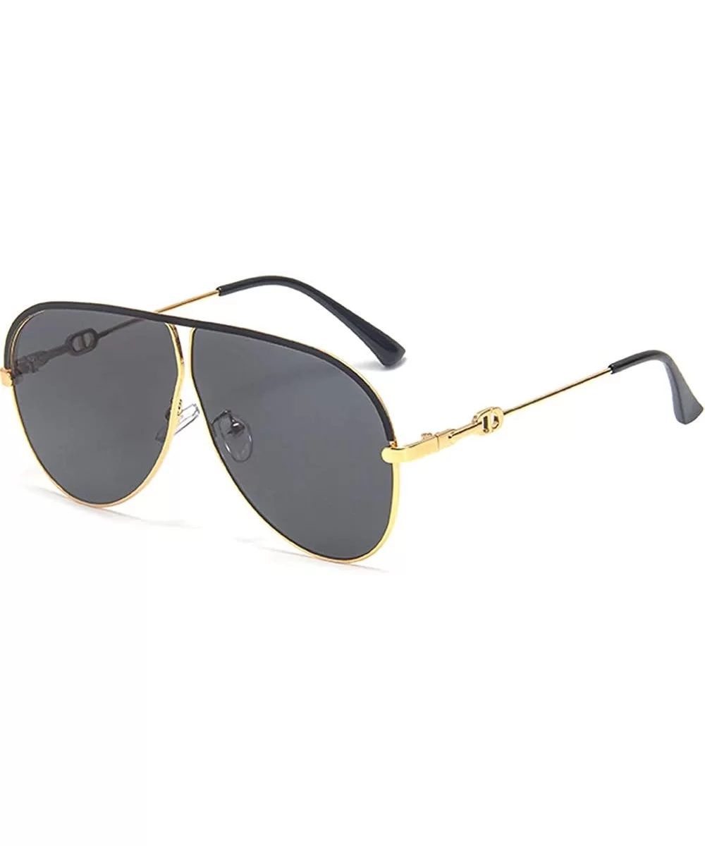 Classic pilot Sunglasses for men Women oversized Metal Frame retor sunglasses UV 400 Protection - 2 - CH196U0283I $21.26 Over...