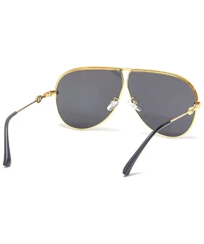 Classic pilot Sunglasses for men Women oversized Metal Frame retor sunglasses UV 400 Protection - 2 - CH196U0283I $21.26 Over...