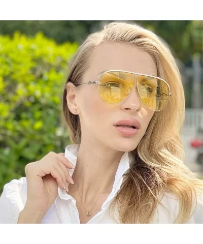 Classic pilot Sunglasses for men Women oversized Metal Frame retor sunglasses UV 400 Protection - 2 - CH196U0283I $21.26 Over...