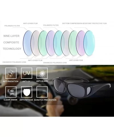 Night Driving Glasses Polarized Sunglasses for Prescription/Myopia Eyeglasses - Sunglasses - CO18UHK58HI $21.88 Wrap