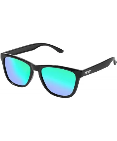 Unisex Polarized Sunglasses for Men/Women UV400 Drving/Sun Lens Protection - Green/Blue Mix - CB18DT8X22M $14.23 Rectangular