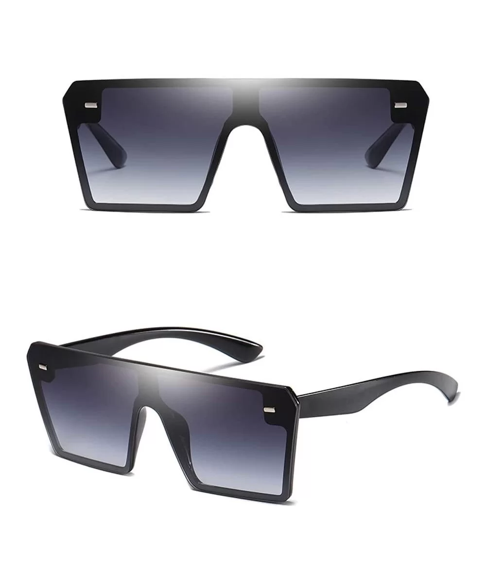 Sunglasses Fashion Oversize Glasses - C51963AQUGH $12.54 Oversized