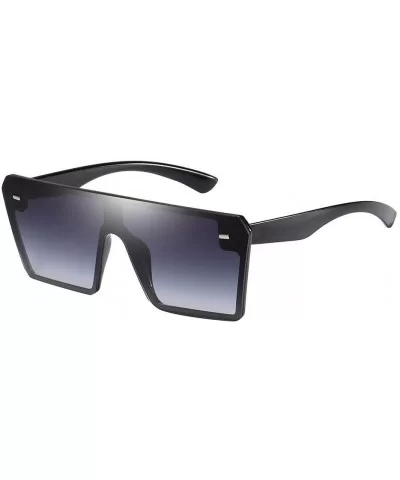 Sunglasses Fashion Oversize Glasses - C51963AQUGH $12.54 Oversized