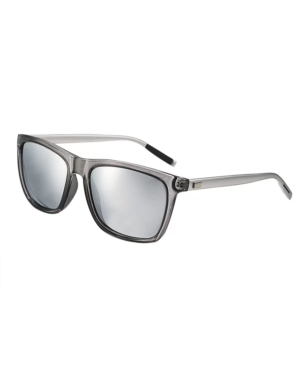 Polarized Sunglasses Driving Mens Sunglasses Rectangular Vintage Sun Glasses - Silver - CR18IQ2UZDK $17.21 Rectangular
