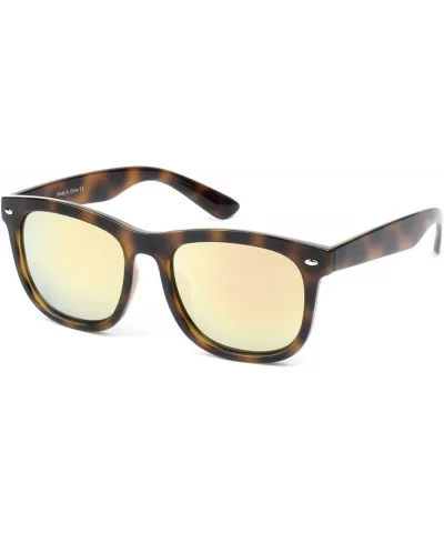 Square Mirrored Fashion Sunglasses - Tortoise - CE18WTI7T93 $30.57 Square