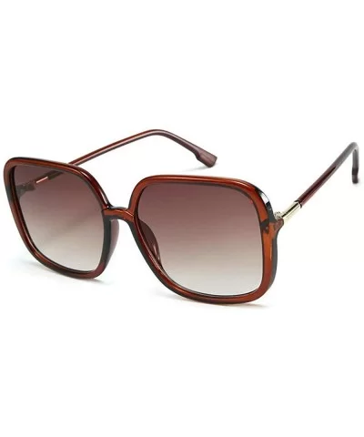 Fashion Sunglasses Vintage Ultralight Oversized - Brown - CZ18A72NOUY $19.56 Oversized