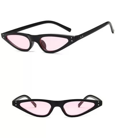 Vintage style Teardrop Cat Eye Sunglasses for Women PC Resin UV 400 Protection Sunglasses - Black Pink - CC18SAROI7C $22.65 O...