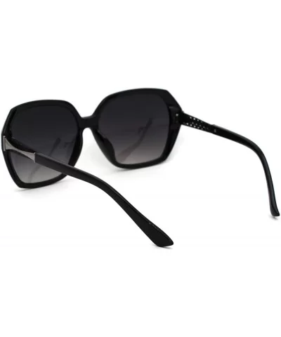 Womens Chic Butterfly Designer Fashion Plastic Sunglasses - Black Gunmetal Smoke Mirror - CV18WS3KXL2 $17.60 Butterfly