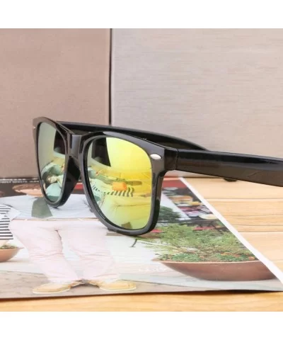 2020 Brand New Vintage Sunglasses Women Girls Retro Black Frame Men Sun Glasses Female Oculos De Sol - Gold - C1197Y6CII4 $43...