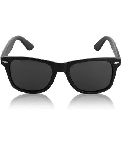 Polarized Sunglasses Vintage Retro Designer Unisex Sun Glasses UV400 - 1 Matte Black Frame - CB19CK0S6U6 $16.35 Oversized