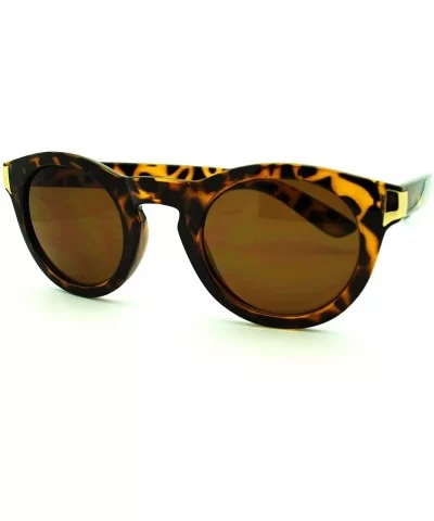 Round Keyhole Sunglasses Womens Retro Chic Stylish Fashion Shades - Tortoise - C211E8538YZ $11.94 Round