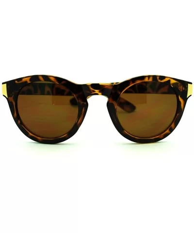 Round Keyhole Sunglasses Womens Retro Chic Stylish Fashion Shades - Tortoise - C211E8538YZ $11.94 Round