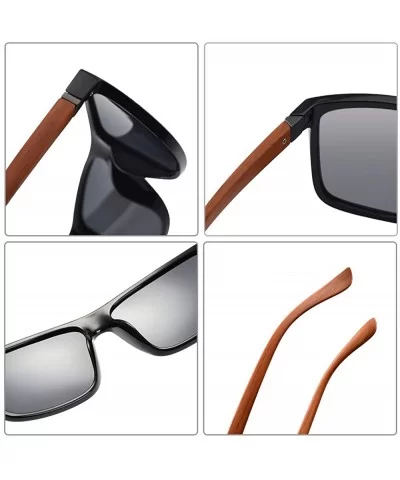 Polarized Sunglasses for Men Driving Mens Sunglasses Rectangular Vintage Sun Glasses For Men/Women - CE18U56AOMQ $16.75 Square