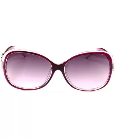 2019 Oversized Gradient Ladies Sunglasses Women Brand Designer Classic Sun Glasses Vintage - Purple - CQ18W78Q40W $12.56 Sport